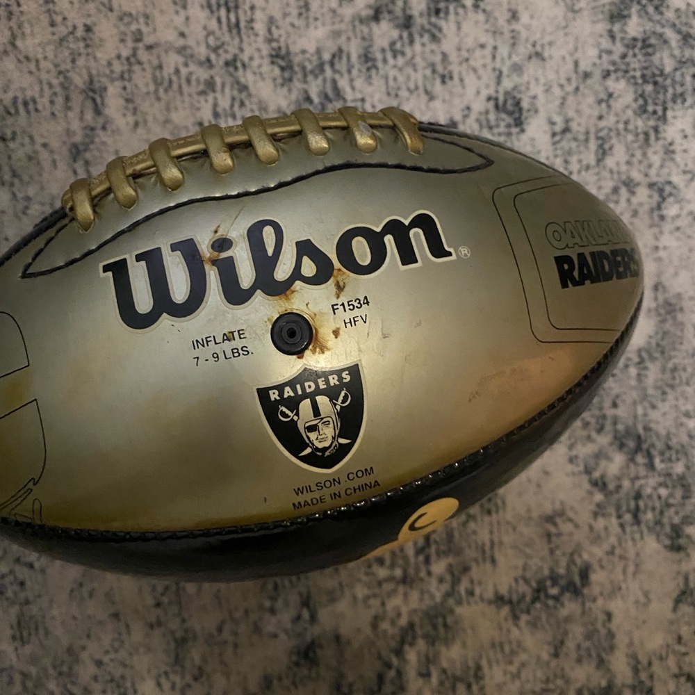 Wilson Black and Gold Oakland Raiders Football - Picture 5 of 5